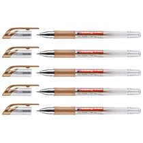Roller à encre gel EDDING 2185 - Cuivre - Pointe 0,7 mm - Lot de 5