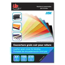 Couverture pour reliure - Bleu - A4 - Grain cuir - UpOffice
