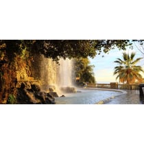 Tableau toile parc colline 45x135 cm