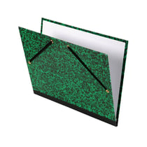 Chemise carton à rubans Canson - Annonay - Vert marbré - 26 x 33 cm