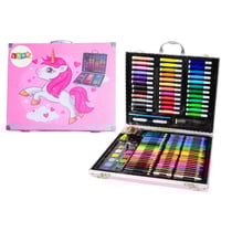 Coffret d'art coloriage peinture dans une valise avec licorne rose 150 éléments