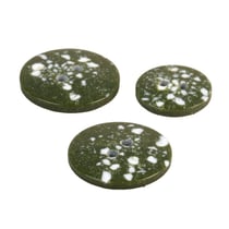 Bouton rond plastique recyclé 2 trous vert kaki