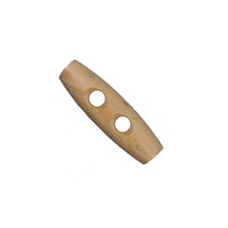 Lot de 3 boutons buchette en bois 2 trous naturel 4cm