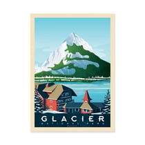 Affiche 50x70 cm - Glacier National Park - Olahoop Travel Posters