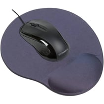 Tapis de souris - Noir - Ergonomique - Repose poignet intégré en gel