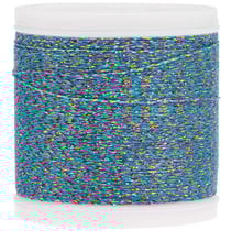 Fil à broder - bleu métallique - effet arc-en-ciel