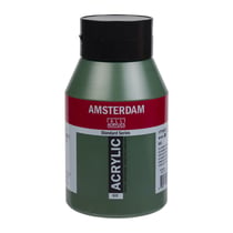 Bouteille de 1000 ml - Peinture acrylique Amsterdam Standard Series - Vert Olive Foncé 622 - Opaque