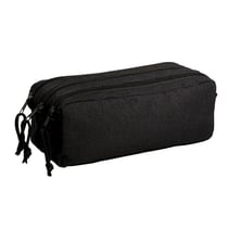 Trousse - Scolaire - Noir - Rectangulaire - 3 compartiments - School