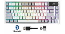 Clavier mécanique Asus ROG Azoth White - PBT keycaps, ABS, Métal - Moonlight White - 1,186 kg