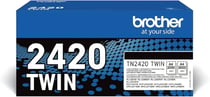 Cartouche de toner Brother TN2420 TWIN - Pack de 2 - Noir - Rendement élevé - 3000 pages