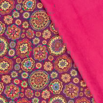 Tissu Softshell Digital Mandala sur fond Violet