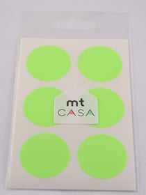 Masking Tape MT Casa Seal Sticker rond en washi shocking green