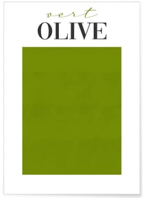 Affiche Vert Olive | A3 : 29,7x42cm