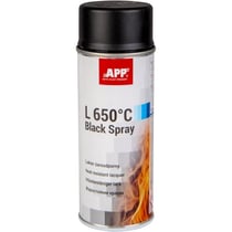 Bombe de peinture - Noir - Mat - Haute température - 650°C - Voiture, moteur, four - APP - 400ml