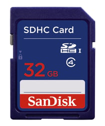 Carte mémoire SDHC SanDisk - 32 Go - Bleu