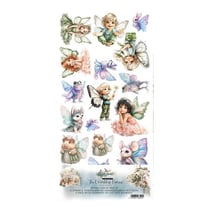 6 papiers de die cuts à découper Alchemy Of Art THE WORLD OF FAIRIES
