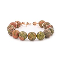 Bracelet Kamelia en pierres Unakite