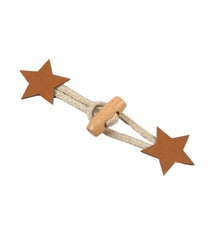 Brandebourg étoile simili marron havane 10cm x 2,8cm