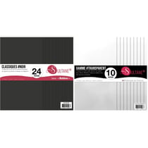Packs Scrapbooking papier Noir et Transparent à embosser