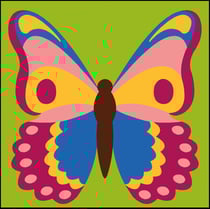 Kit Canevas Soudan Papillon 20x20 cm