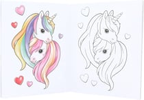 Sticker d'embellissement Depesche Ylvi Crée ta Licorne - Papier - Rose - 26 x 21 x 0,5 cm