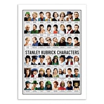 Affiche 30x40 cm - Stanley Kubrick characters - Olivier Bourdereau