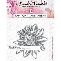 Tampon transparent - Fleur Passiflore 1 - 9,5 x 6,5 cm