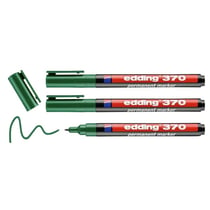Lot de 3 marqueurs permanents - EDDING - pointe fine 1 mm - vert