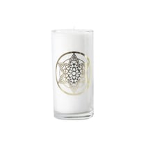 Bougie en Cire végétale Blanche Mandala - Omsaé