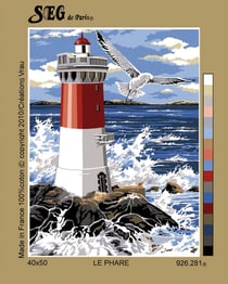 Canevas antique Le phare 40x50cm