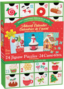 Puzzle 50 pièces - Calendrier de l'Avent - Sweet Christmas - 24 Puzzles - Eurographics