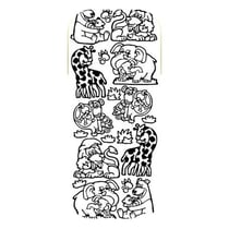 1 planche de stickers autocollants peel off doré ANIMAUX 5352