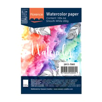 Papier aquarelle Florence - Tous niveaux - 100 feuilles - Blanc - A6 - 200 g/m²