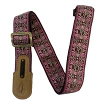 GROOVIT® – Sangle Jacquard Rose Tzigane / Édition Métal