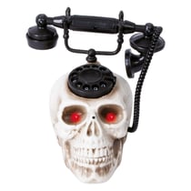 Téléphone tête de mort - sonore et lumineux - 25cm