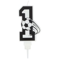 Bougie Football Chiffre 1 - 8.5 cm