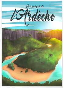 Affiche Gorges de l'Ardèche | A3 : 29,7x42cm