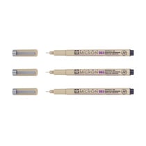3 feutres Pigma Micron 003 Sakura pointe extra fine 0.15mm noir