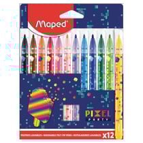 12 Feutres de coloriages Pixel Party