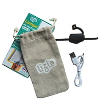 Pack essentiel : Lizia noir + câble + pochette lin