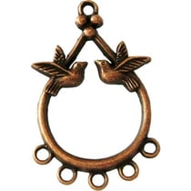 MégaCréa - Breloque pendentif Diviseur colombe Cuivré