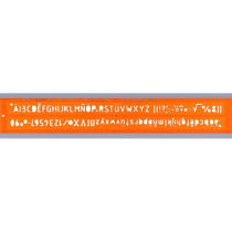 Trace-lettres - Billographe - Lettres + chiffres - Plastique - 18cm - Pour l'école