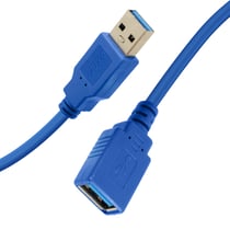LinQ Câble d'Extension USB 3.0 Synchronisation 5Gb/s Longueur 1,5m Bleu