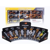 BBURAGO 1/43 - MCLAREN 7 CAR SET - MCL36 X2 - MCL60 - MCL38 D. RICCIARDO - L. N