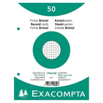 Sachet de 100 fiches bristol non perforées 21x29,7 cm uni blanc