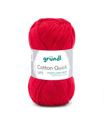 Fil à tricoter COTTON QUICK UNI - Gründl - PPSC - certifié Oeko-Tex 147 Rouge