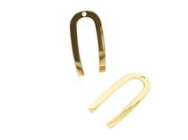 2 Breloques géométriques -  forme arc - 27*13mm doré