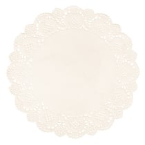 Papier dentellé rond, 21,5cm 15pces, crème
