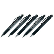 Lot de 5 Porte-mine Faber-Castell Grip Plus 1307 - Noir métallique - Mine 0,7 mm