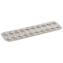 Plaque 20 madeleinettes - fer blanc - 395 x 125 x 13 mm